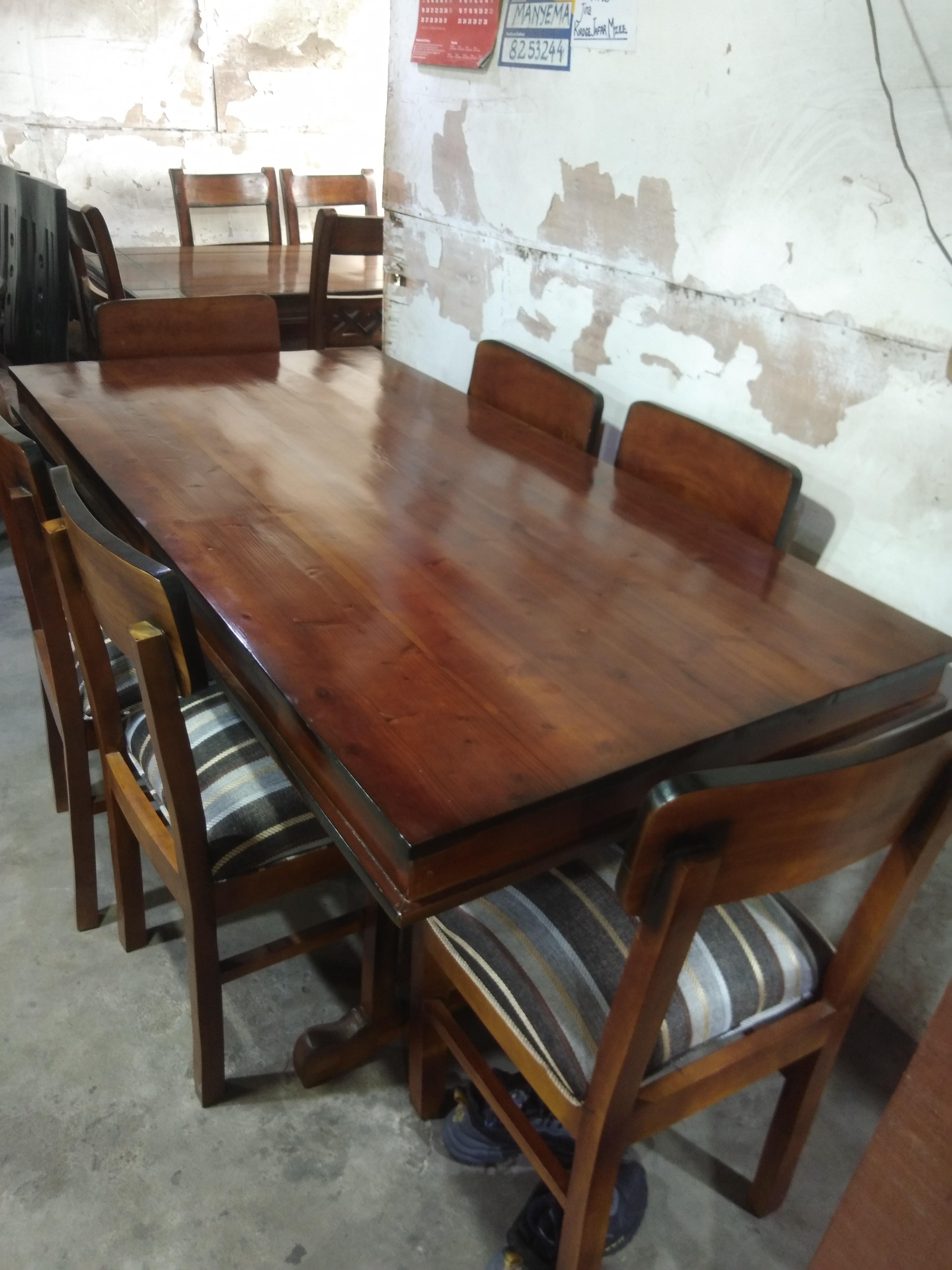 Cushioned 6-Chair Dining Table Set